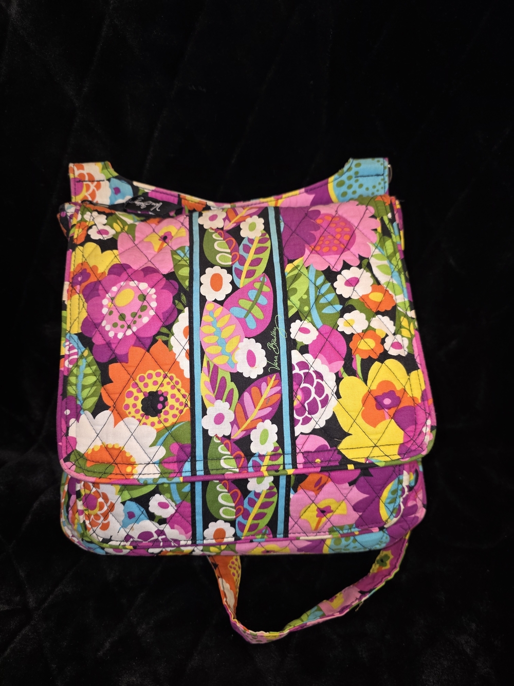 Vera Bradley Quilted Floral Crossbody - Pink, Yellow, Green, Blue